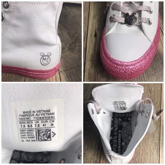 Conv&Miley Cyrus Ctas HI White/Pink Glitter W - Picture 8 of 8